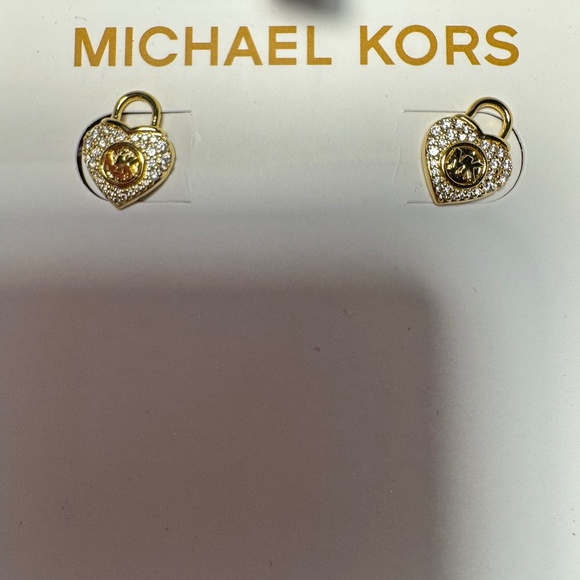 Michael Kors Jewelry - Michael Kors locket earrings with gift box and tags